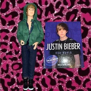 Justin Bieber Doll with Our World Book
